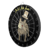 Französische Bulldogge Zylinder Neujahr Dartscheibe (Vorderseite rechts)