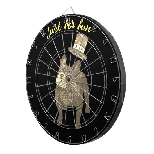 Französische Bulldogge Zylinder Neujahr Dartscheibe (Vorderseite rechts)