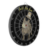 Französische Bulldogge Zylinder Neujahr Dartscheibe (Vorderseite Links)