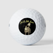 Französische Bulldogge Zylinder Neujahr Golfball (Vorderseite)