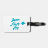 Französische Bulldoggen am Strand in Urlaub Gepäckanhänger (Rückseite horizontal)