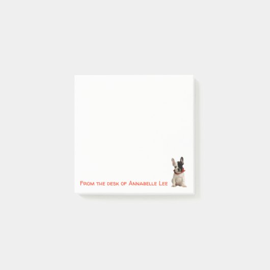 Französische Bulldoggen-Anmerkungen Post-it Klebezettel (Vorderseite)