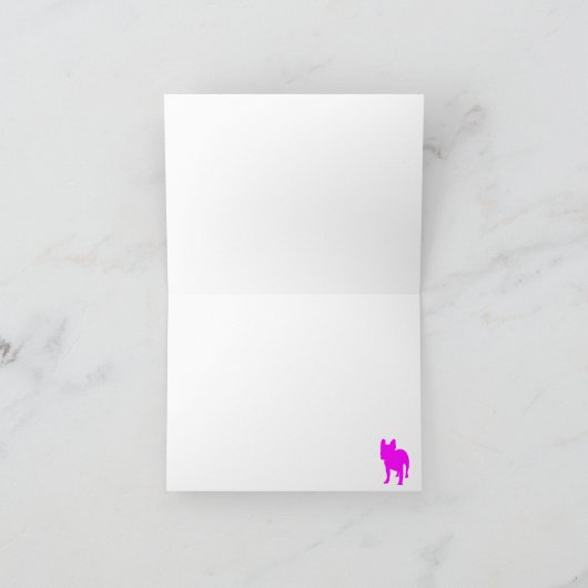 Französische Bulldoggen-Anmerkungs-Karte Karte (Innenseite)