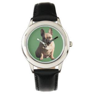 Französische Bulldoggen Armbanduhr für Kinder