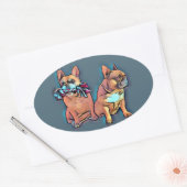 Französische Bulldoggen Aufkleber (Umschlag)