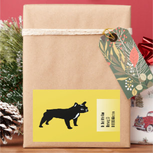 Französische Bulldoggen Aufkleber mit Text