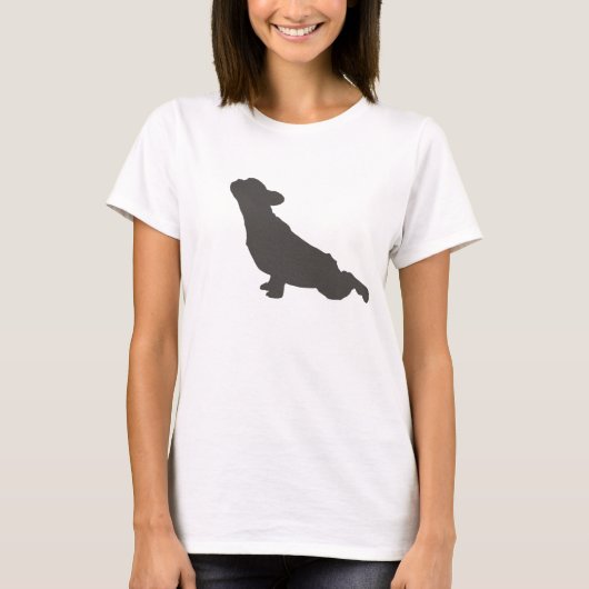 Französische Bulldoggen-Ausdehnen T-Shirt (Vorderseite)