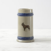 Französische Bulldoggen-Bier Stein Bierglas (Mittel)