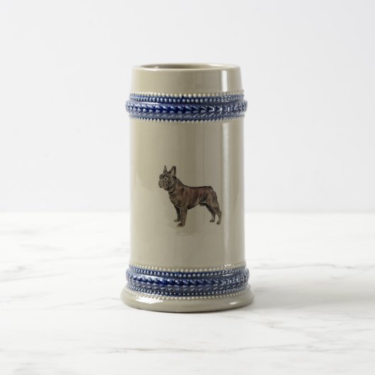 Französische Bulldoggen-Bier Stein Bierglas (Mittel)