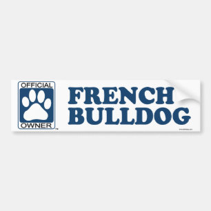 Französische Bulldoggen-Blau Autoaufkleber