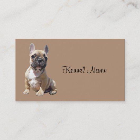 Französische Bulldoggen-Brüter-Visitenkarte Visitenkarte (Vorderseite)