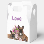 Französische Bulldoggen bunten Blumen Muttertag Geschenkschachtel (Geöffnet)