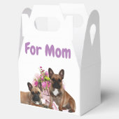 Französische Bulldoggen bunten Blumen Muttertag Geschenkschachtel (Geöffnet)
