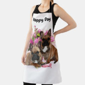 Französische Bulldoggen  bunten Blumen Muttertag Schürze (InSitu)
