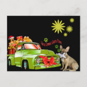 französische Bulldoggen Christmas French Bulldog Postkarte (Vorderseite)