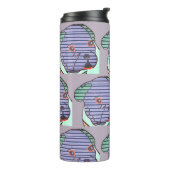 Französische Bulldoggen Comic French Bulldog Thermosbecher (Nach links gedreht)