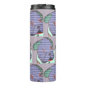 Französische Bulldoggen Comic French Bulldog Thermosbecher (Rückseite)