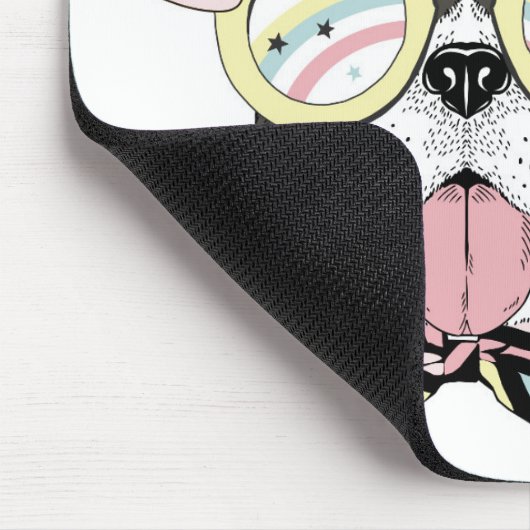 Französische Bulldoggen-Einhorn Mousepad (Ecke)