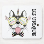 Französische Bulldoggen-Einhorn Mousepad (Vorne)