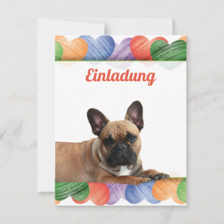 Französische Bulldoggen Einladung
