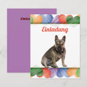Französische Bulldoggen Einladung (Vorne/Hinten)