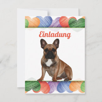 Französische Bulldoggen Einladung