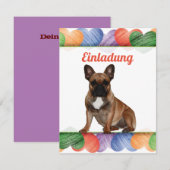 Französische Bulldoggen Einladung (Vorne/Hinten)