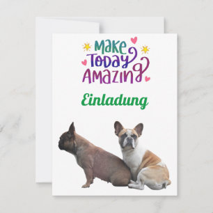Französische Bulldoggen Einladung French Bulldog