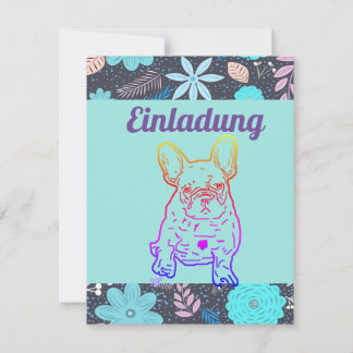 Französische Bulldoggen Einladung French Bulldog