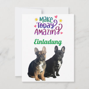 Französische Bulldoggen Einladung French Bulldog