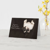 Französische Bulldoggen-Ermutigungs-Karte Karte (Gelbe Blume)