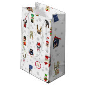 Französische Bulldoggen-Feriengeschenk-Tasche Kleine Geschenktüte (Rückseite Schrägansicht)