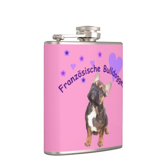 Französische Bulldoggen Flachmann (Rechts)