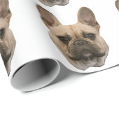 Französische Bulldoggen-Foto-niedliches Geschenkpapier (Rolleneckpunkt)