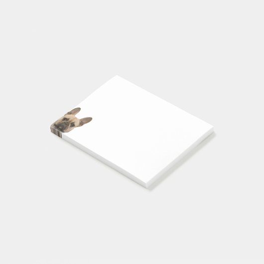 Französische Bulldoggen-Foto-niedliches Post-it Klebezettel (angewinkelt)