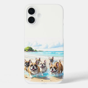 Französische Bulldoggen French Bulldog Rudel iPhone 16 Plus Hülle
