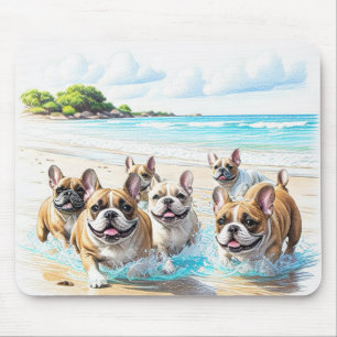 Französische Bulldoggen French Bulldog Rudel Sea Mousepad