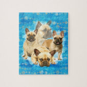 Französische Bulldoggen - Frenchie Collage Puzzle (Vertikal)