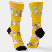 Französische Bulldoggen Freunde Socken (Gewinkelt)