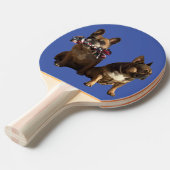 Französische Bulldoggen Freundschaft Tischtennis Schläger (Vorderseite)