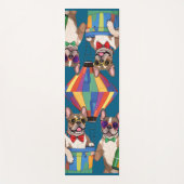 Französische Bulldoggen Frohes Neues Jahr Yogamatte (Vorderseite)