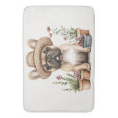 Französische Bulldoggen Gartenmöbel für Blume Badematte (Vorderseite Vertikal)