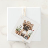 Französische Bulldoggen Gartenmöbel für Blume Geschenkanhänger (Beispiel)