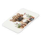 Französische Bulldoggen Gartenmöbel für Blume Magnet (Linke Seite)