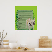 Französische Bulldoggen-Gebote Poster (Küche)