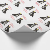 Französische Bulldoggen-Geburtstags-Packpapier Geschenkpapier (Ecke)