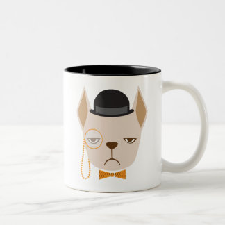 Französische Bulldoggen-gemeine Tassen-Tasse Zweifarbige Tasse