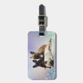 Französische Bulldoggen Gepäckanhänger (Vorderseite vertikal)