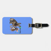 Französische Bulldoggen Gepäckanhänger (Vorderseite horizontal)