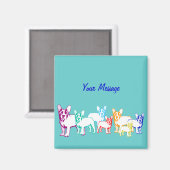 Französische Bulldoggen Geschenke Magnet (Vorderseite/Rückseite)